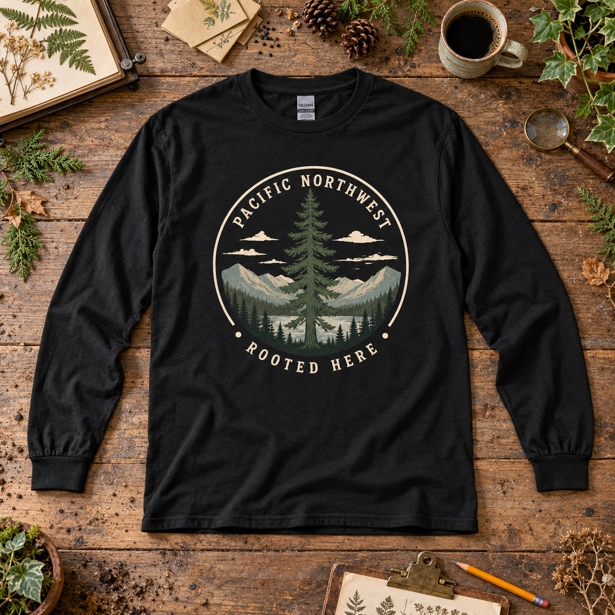 Pacific Northwest Rooted Here Long Sleeve T-Shirt