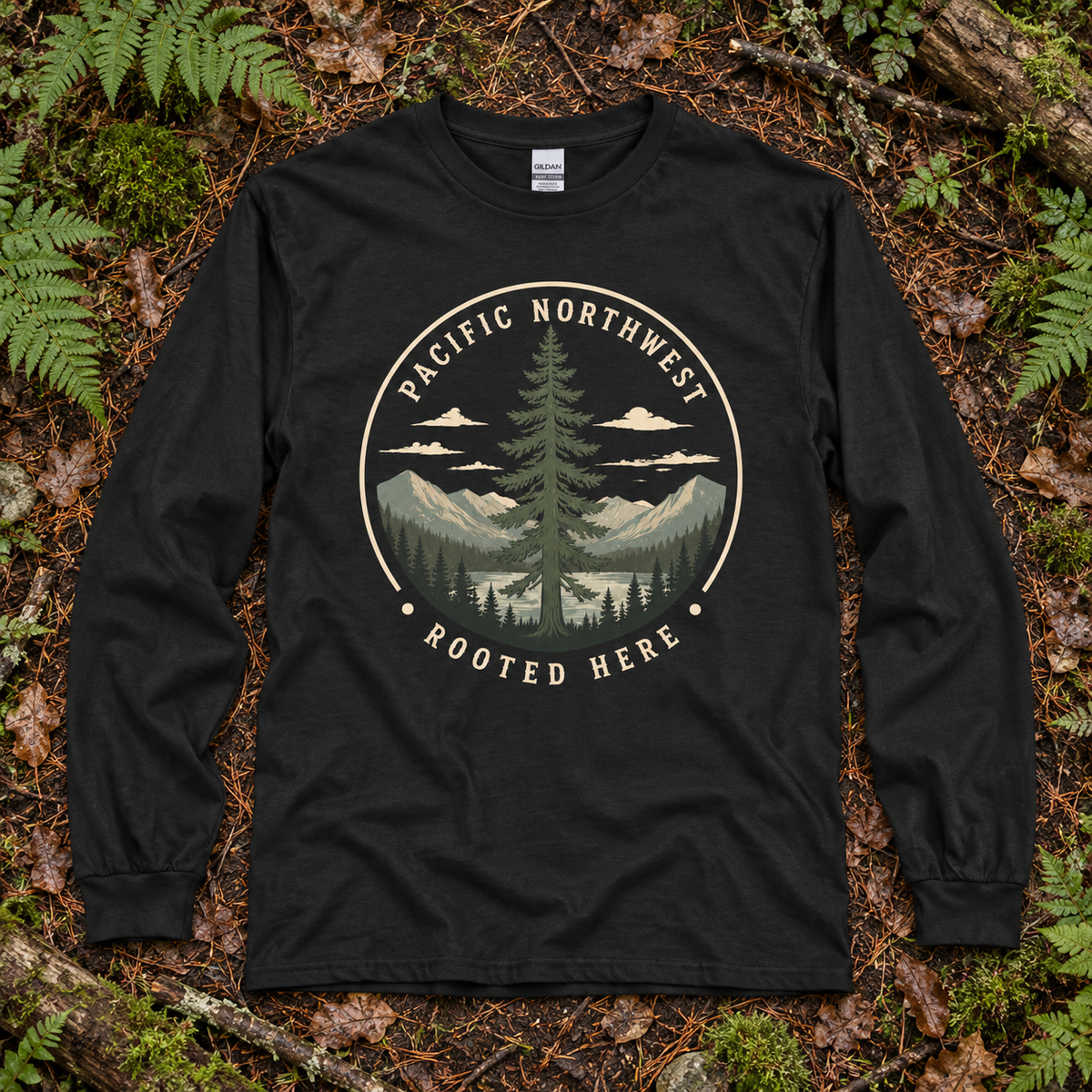 Pacific Northwest Rooted Here Long Sleeve T-Shirt