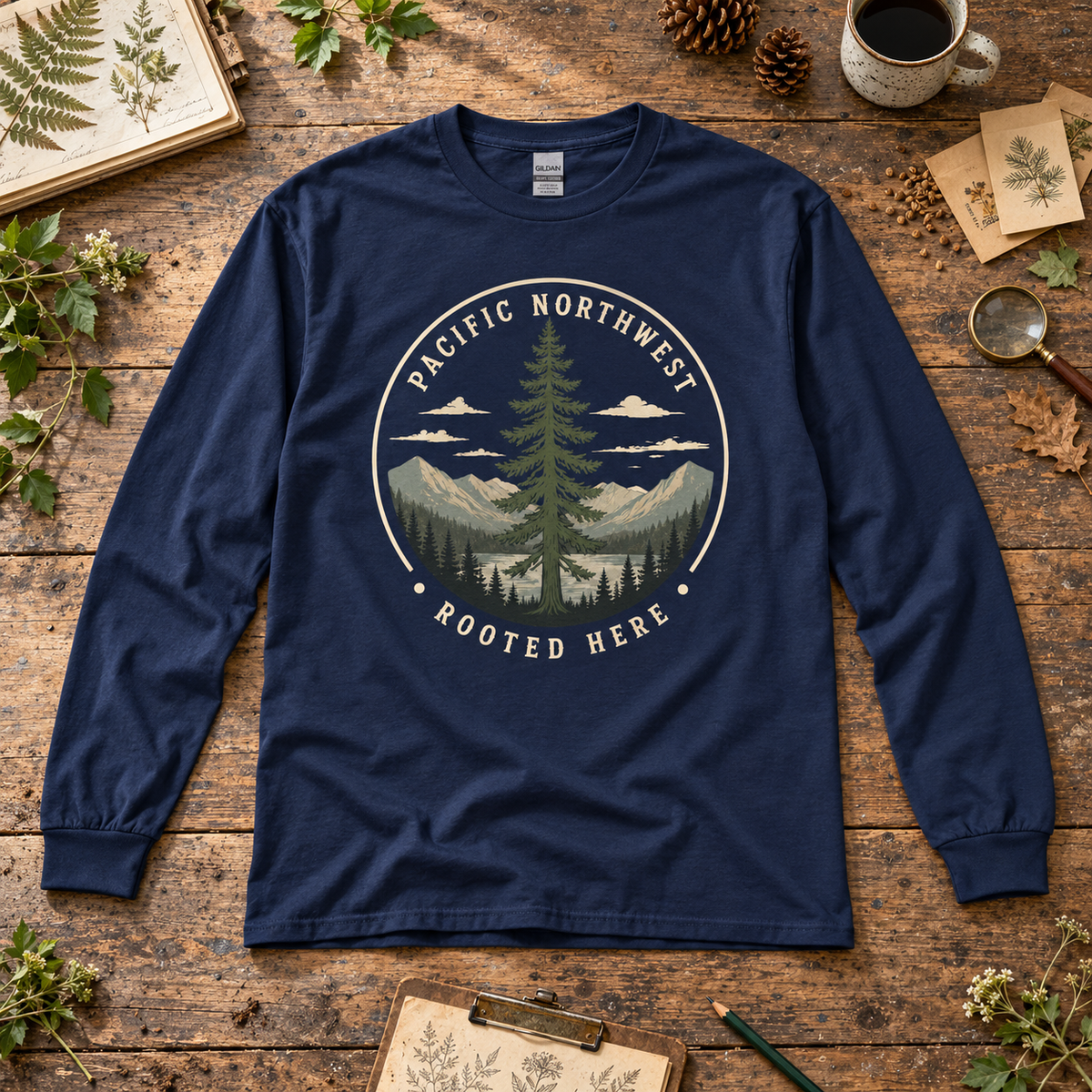 Pacific Northwest Rooted Here Long Sleeve T-Shirt