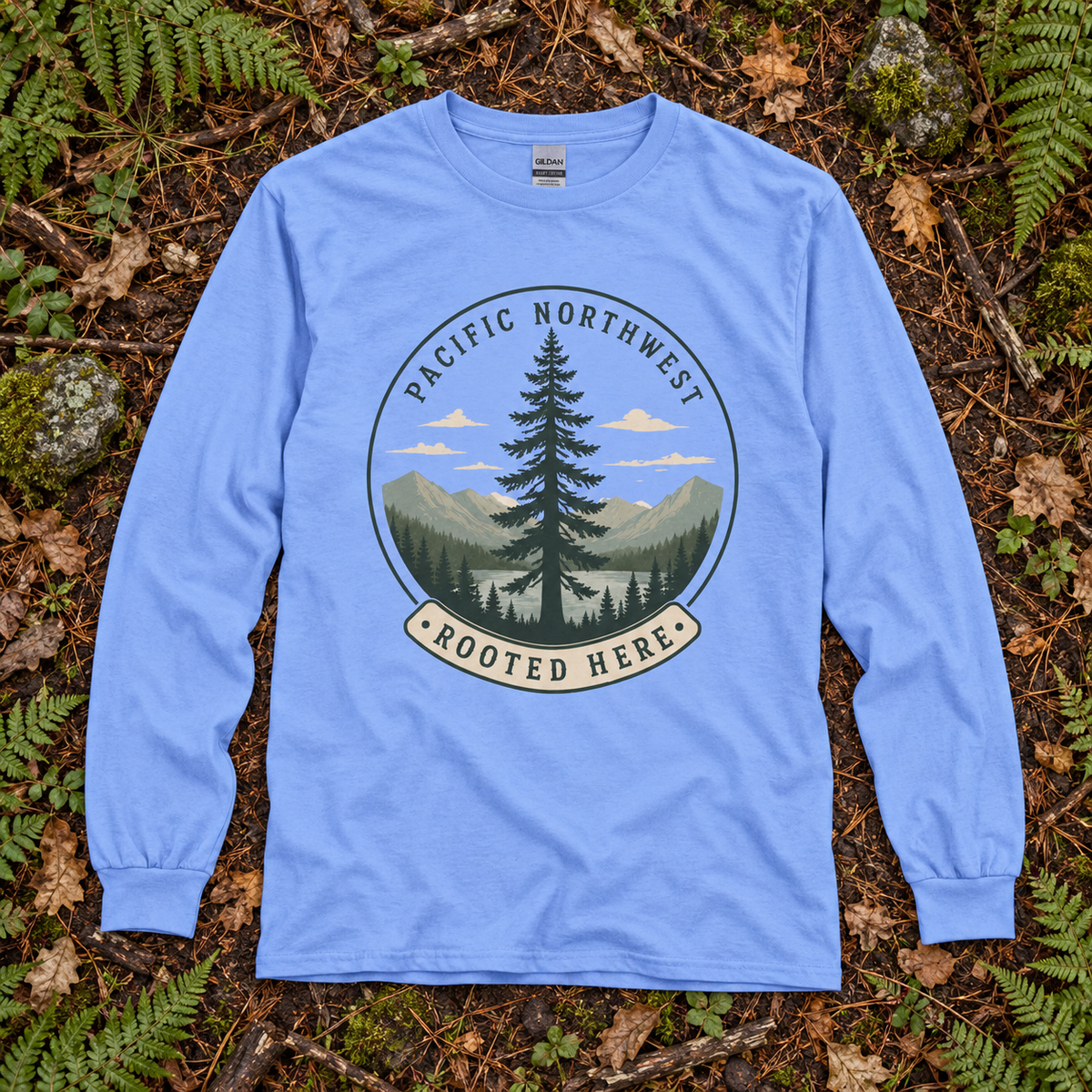 Pacific Northwest Rooted Here Long Sleeve T-Shirt
