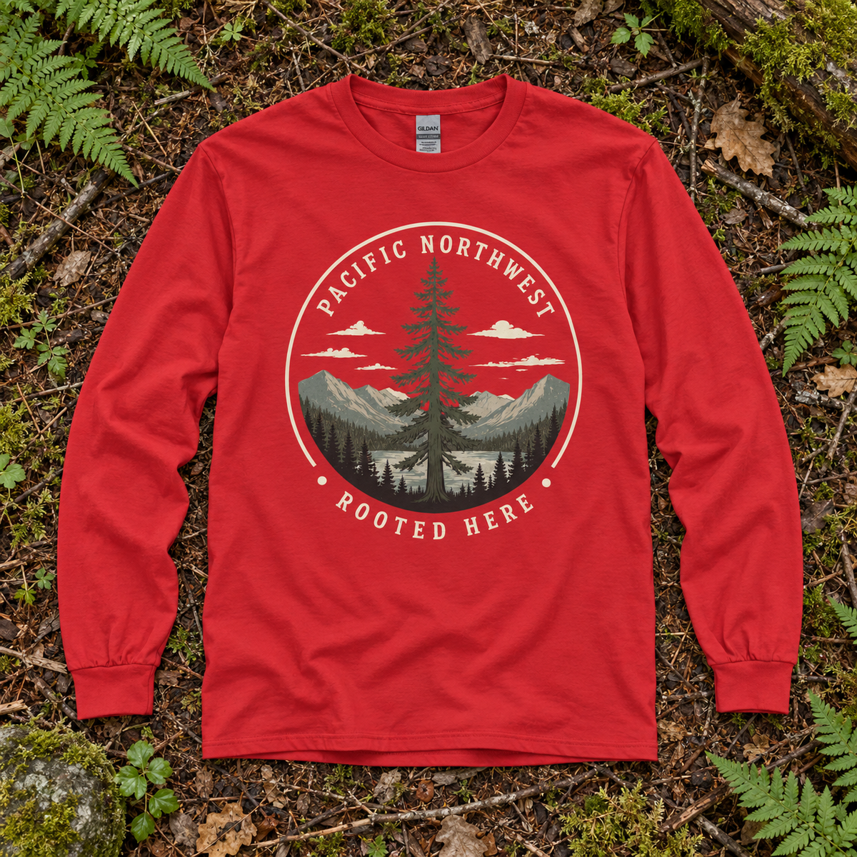 Pacific Northwest Rooted Here Long Sleeve T-Shirt