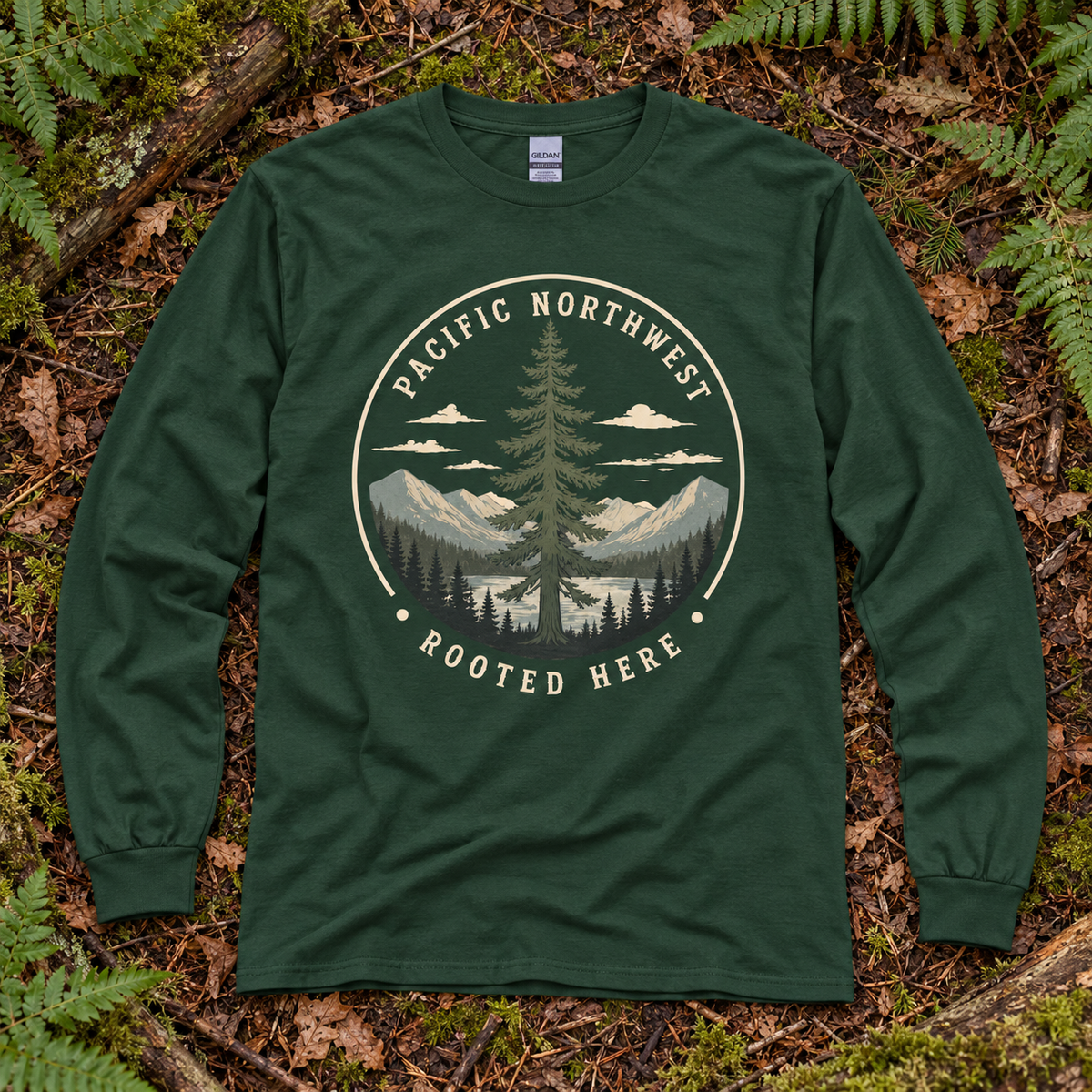 Pacific Northwest Rooted Here Long Sleeve T-Shirt