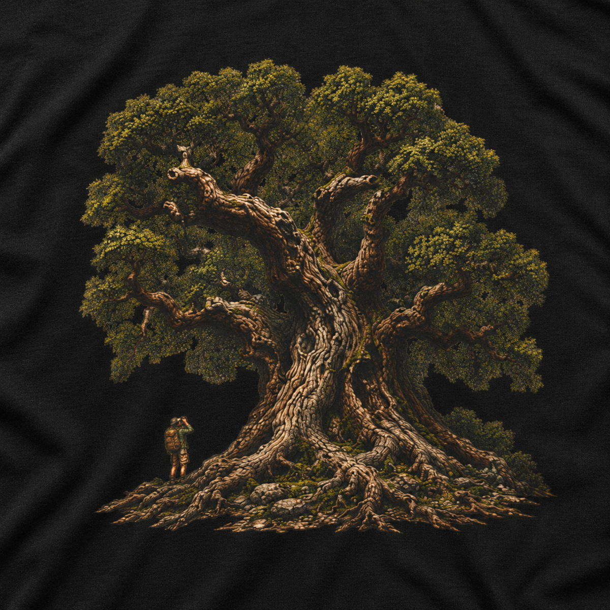 Giant Tree, Little Man Version 2 Long Sleeve T-Shirt