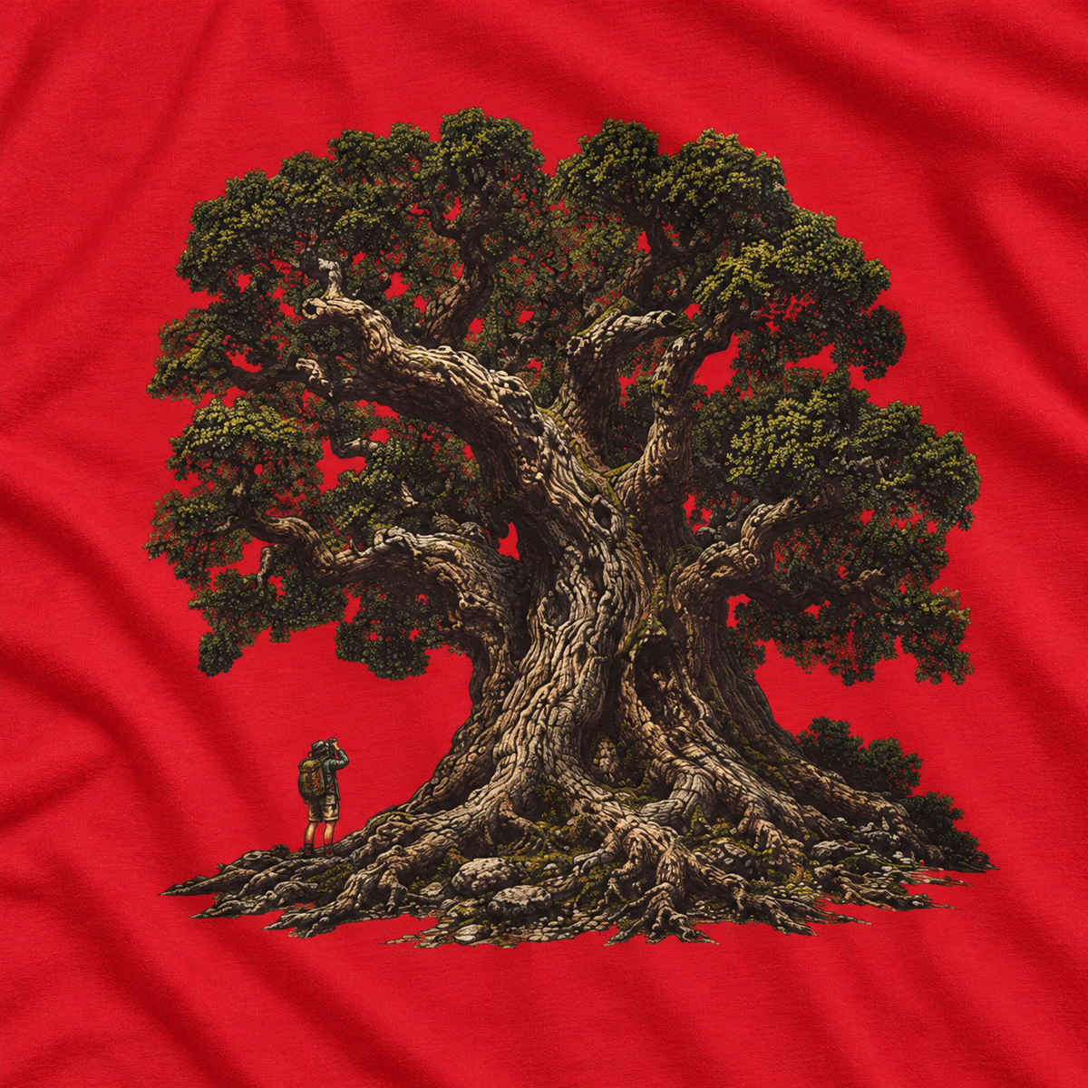 Giant Tree, Little Man Version 2 Long Sleeve T-Shirt