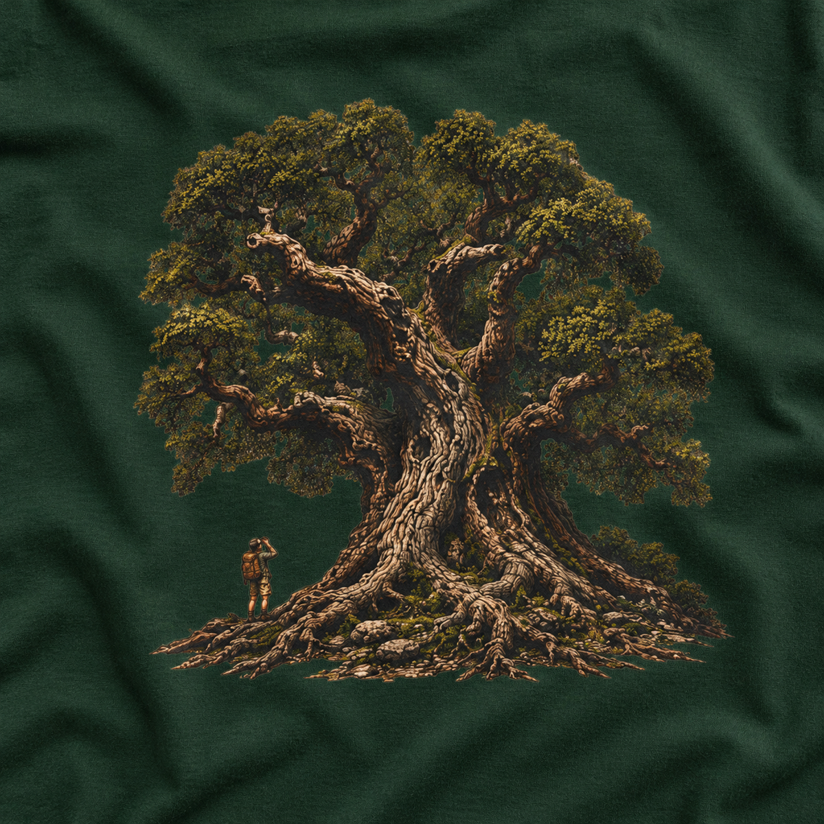 Giant Tree, Little Man Version 2 Long Sleeve T-Shirt