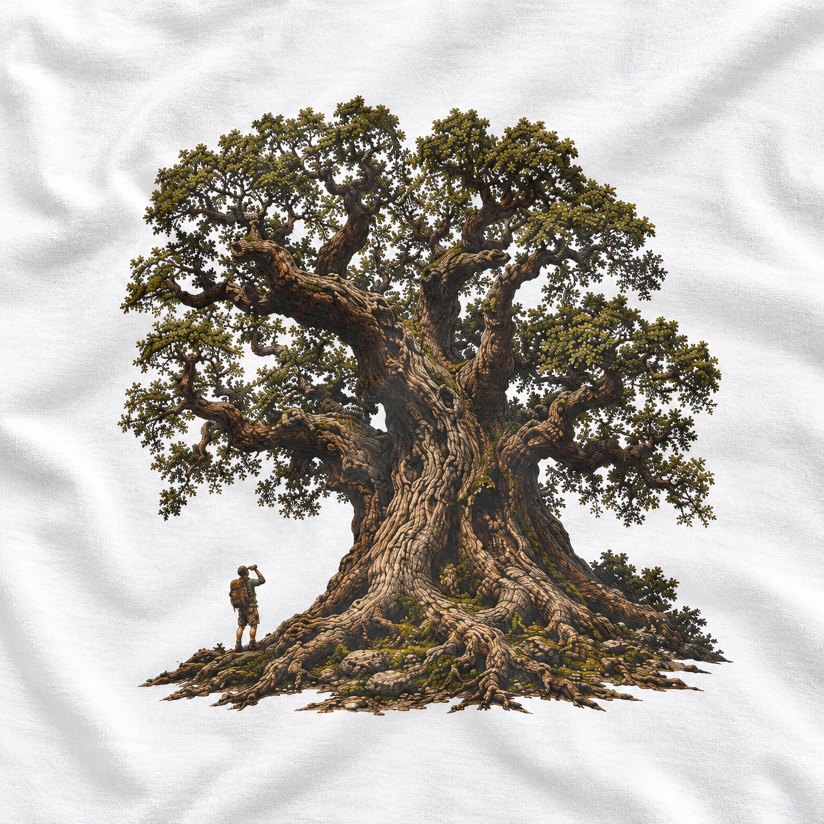 Giant Tree, Little Man Version 2 Long Sleeve T-Shirt