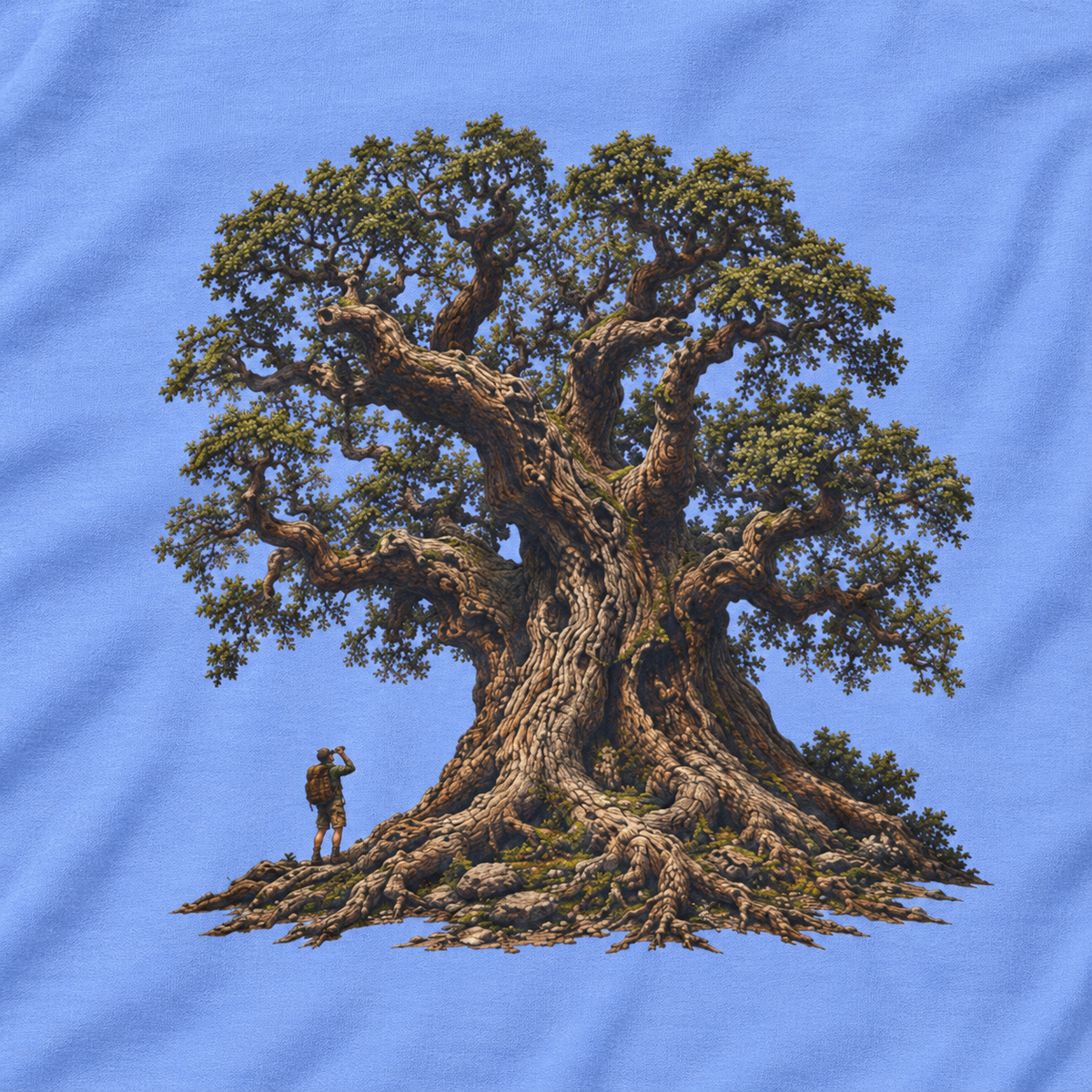 Giant Tree, Little Man Version 2 Long Sleeve T-Shirt