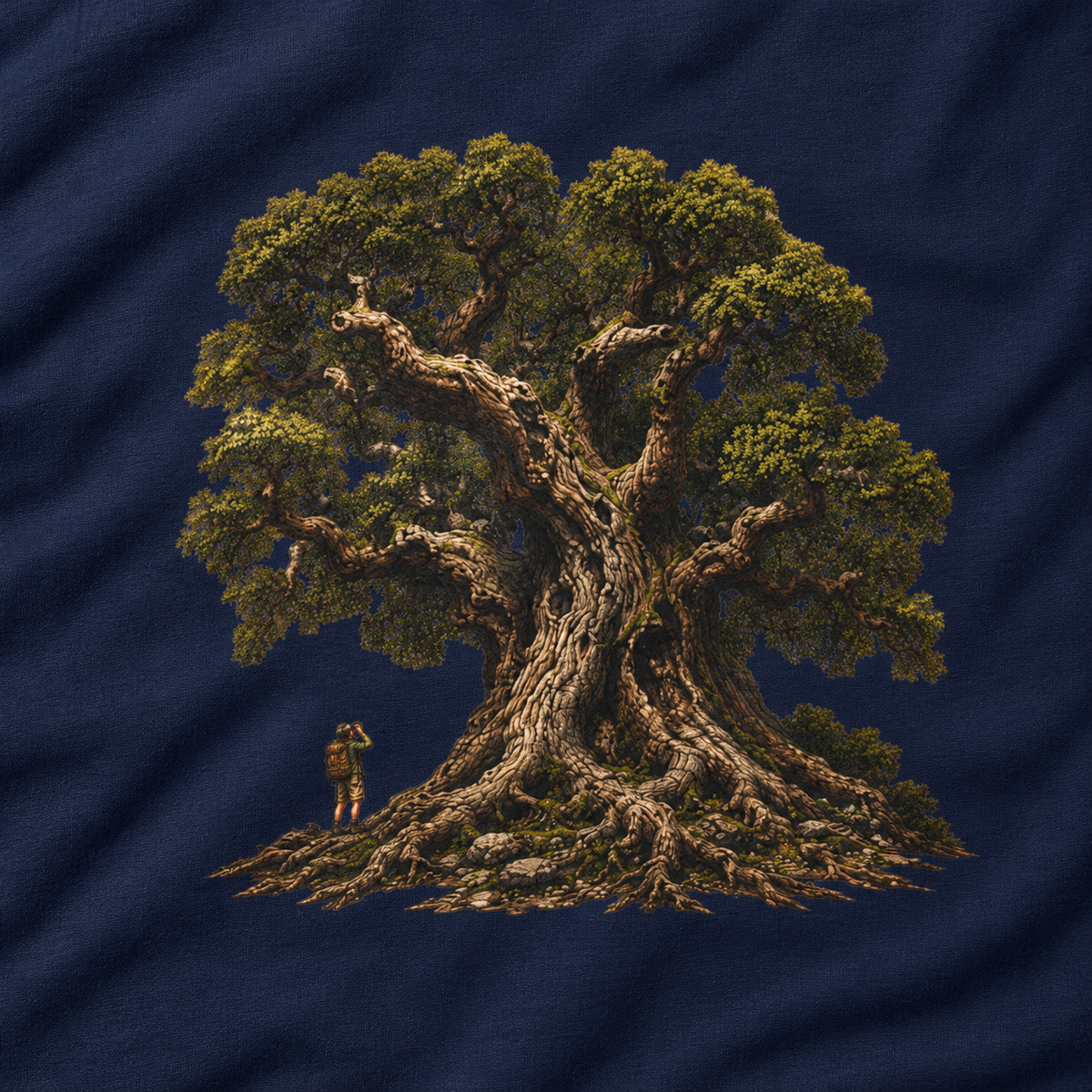 Giant Tree, Little Man Version 2 Long Sleeve T-Shirt