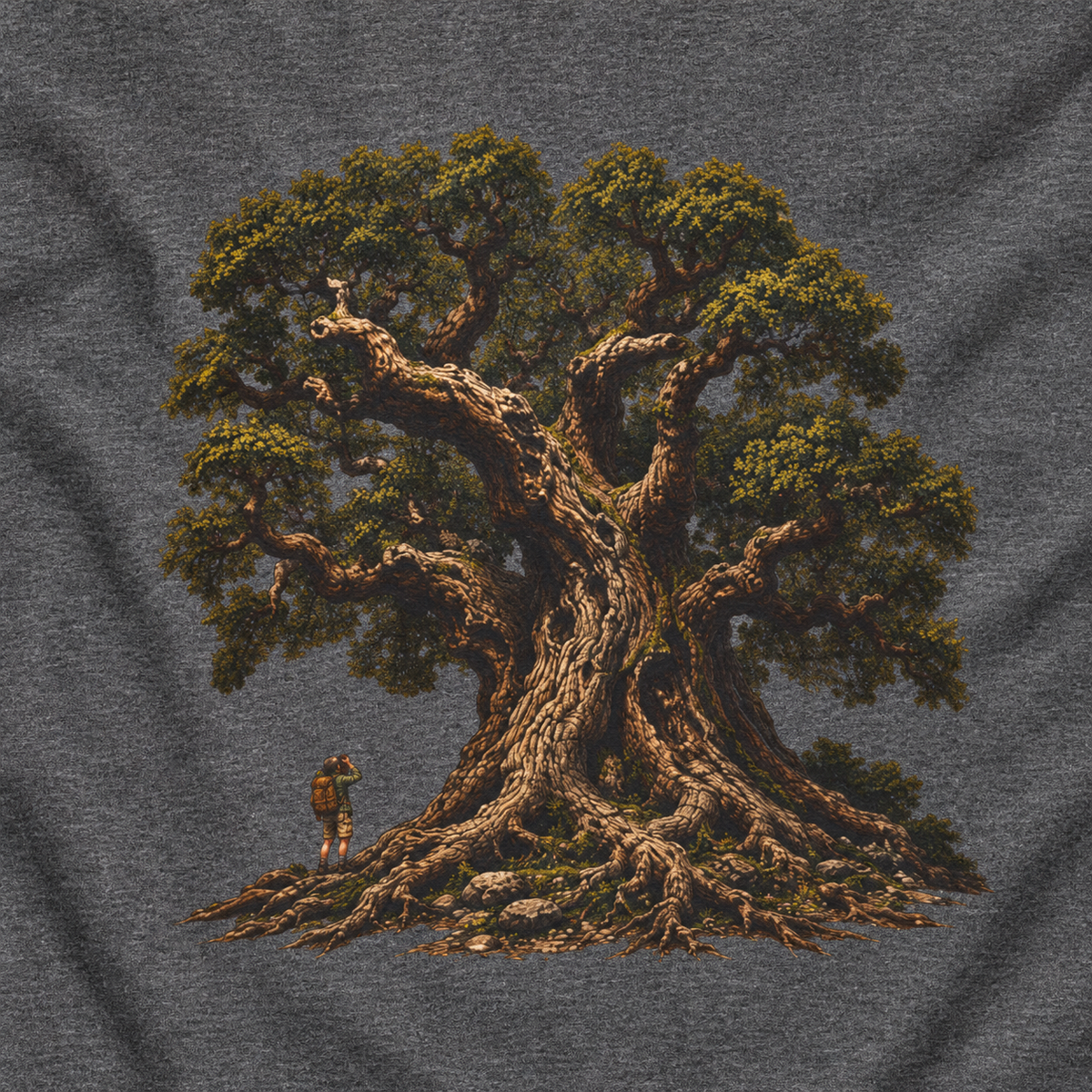 Giant Tree, Little Man Version 2 Long Sleeve T-Shirt