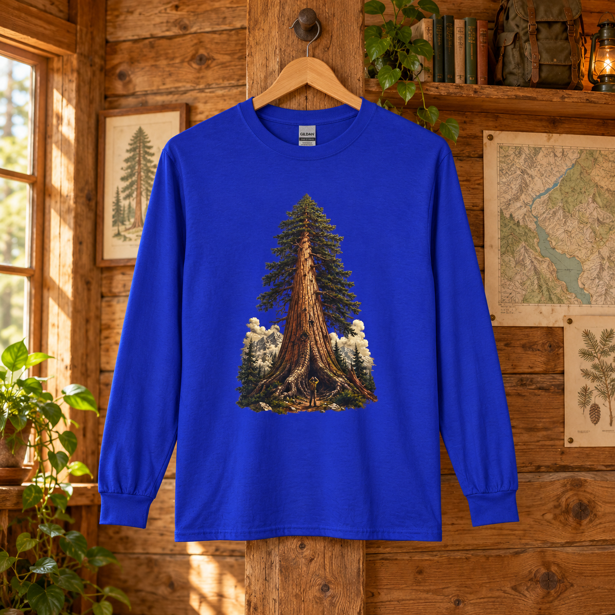 Giant Tree, Little Man Version 3 Long Sleeve T-Shirt