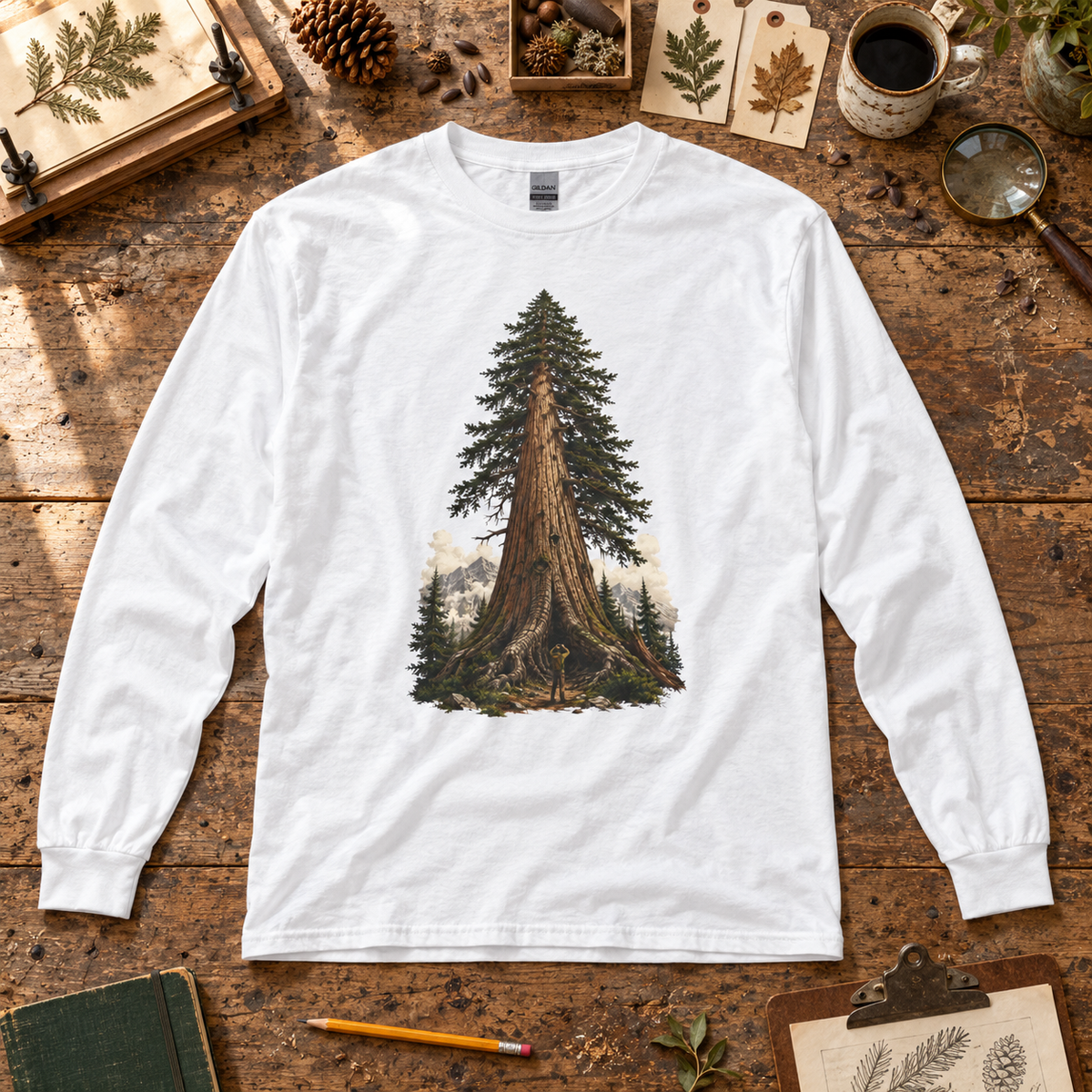 Giant Tree, Little Man Version 3 Long Sleeve T-Shirt