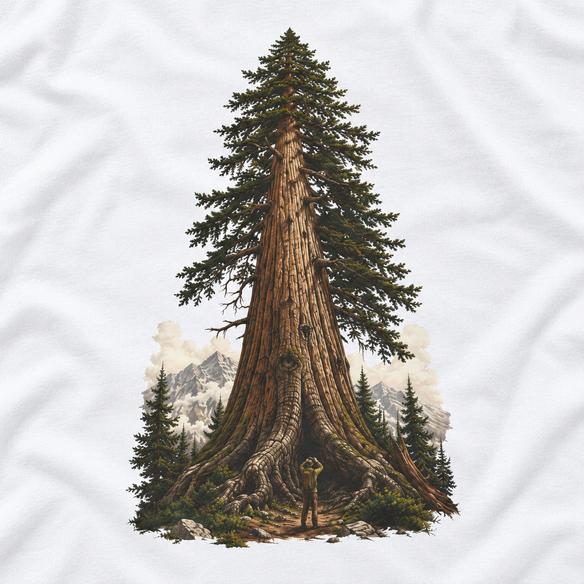 Giant Tree, Little Man Version 3 Long Sleeve T-Shirt