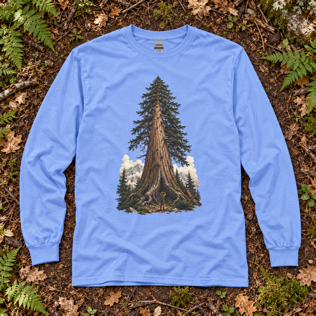 Giant Tree, Little Man Version 3 Long Sleeve T-Shirt