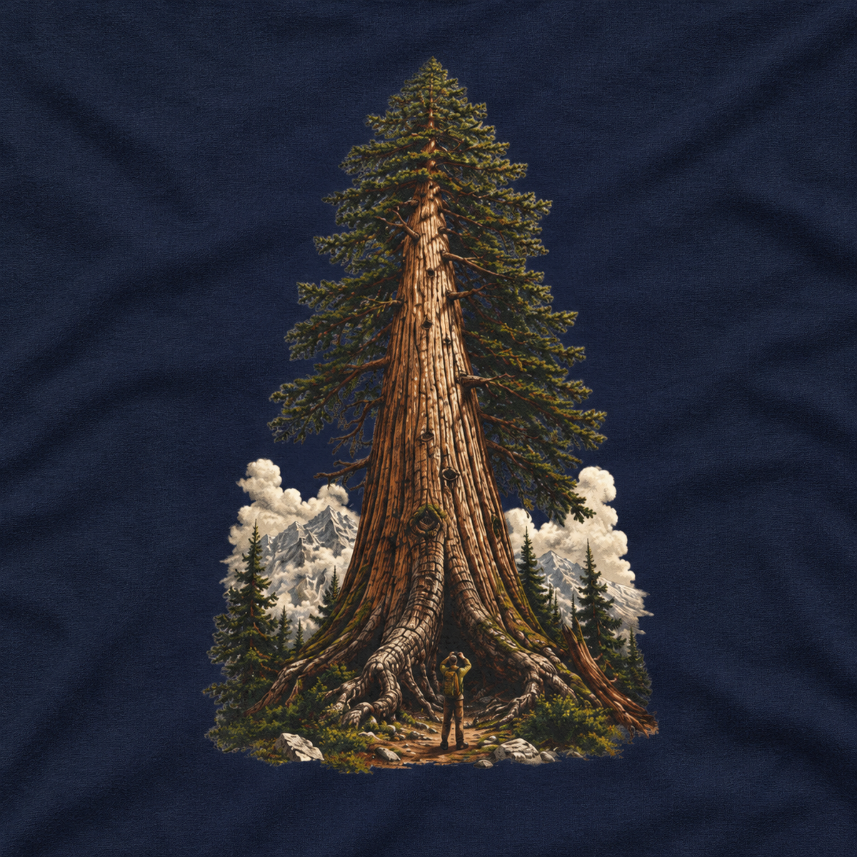 Giant Tree, Little Man Version 3 Long Sleeve T-Shirt