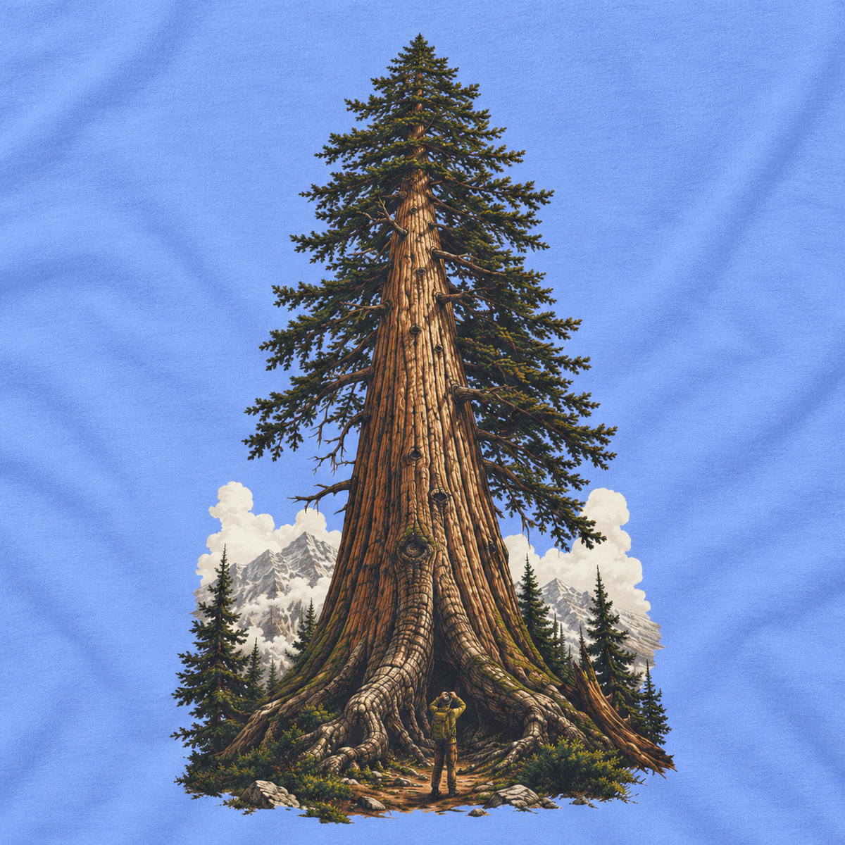 Giant Tree, Little Man Version 3 Long Sleeve T-Shirt