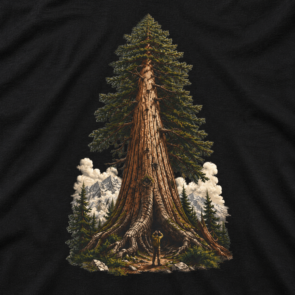 Giant Tree, Little Man Version 3 Long Sleeve T-Shirt