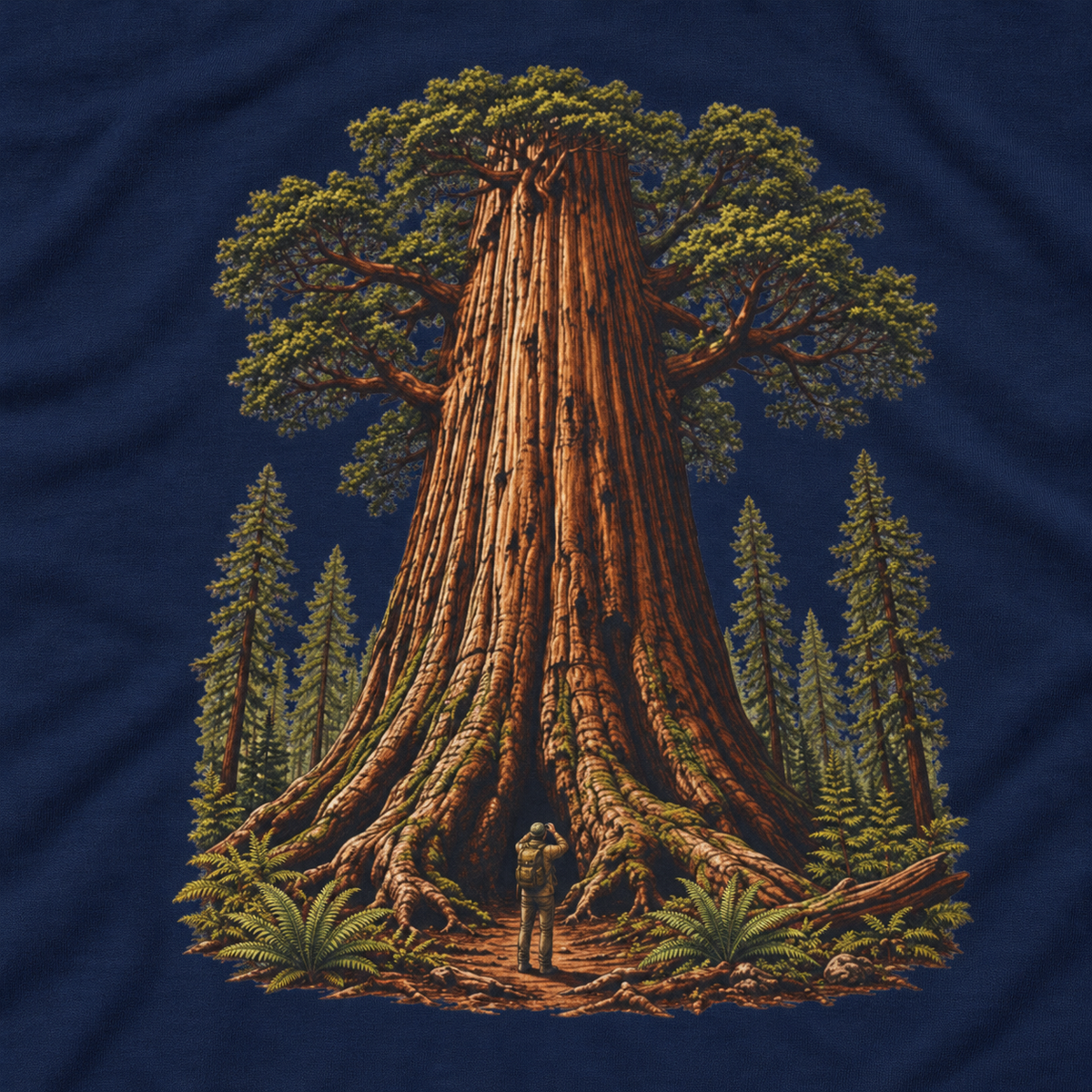 Giant Tree, Little Man Version 1 Long Sleeve T-Shirt