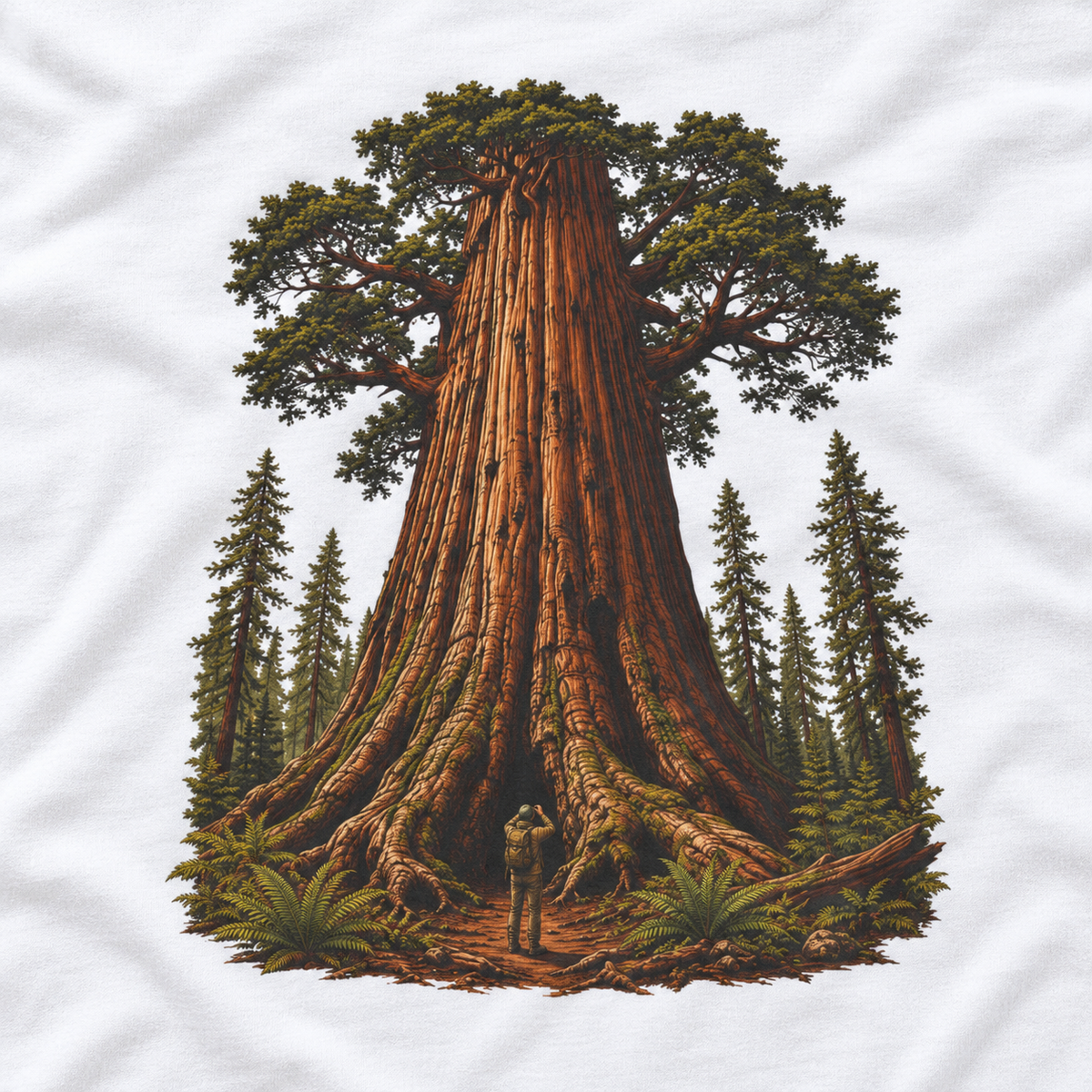 Giant Tree, Little Man Version 1 Long Sleeve T-Shirt