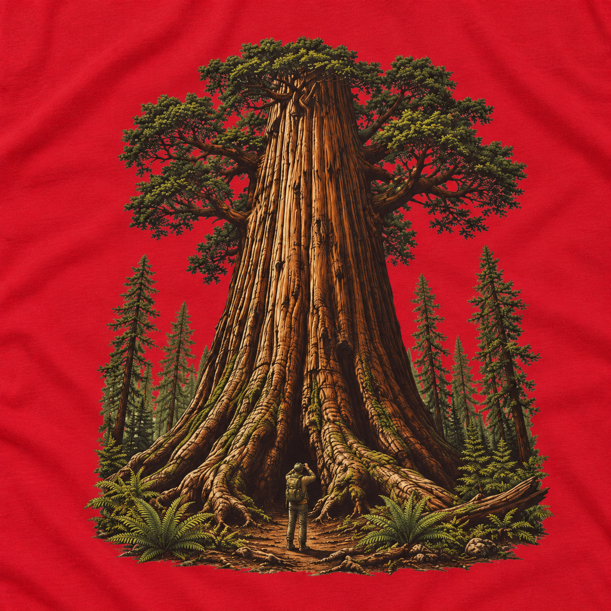 Giant Tree, Little Man Version 1 Long Sleeve T-Shirt