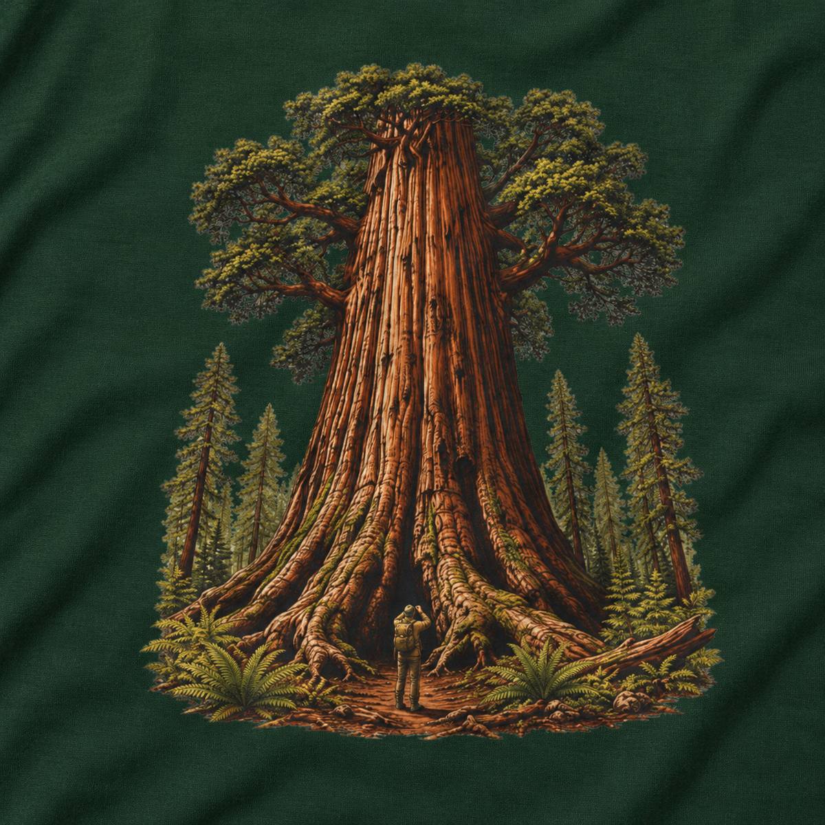 Giant Tree, Little Man Version 1 Long Sleeve T-Shirt