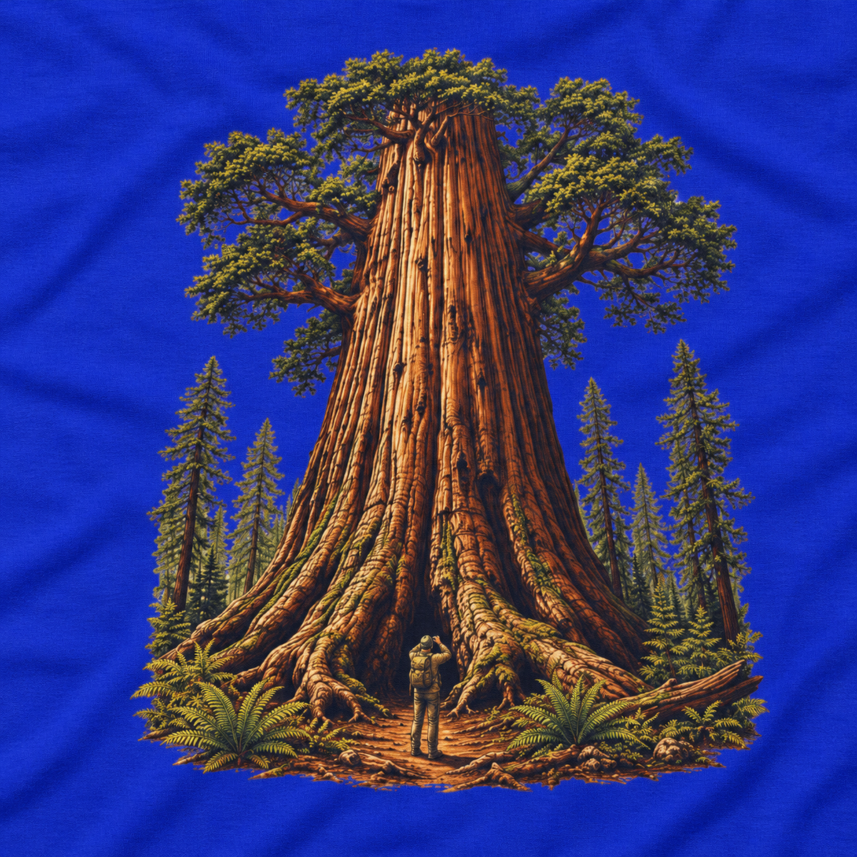 Giant Tree, Little Man Version 1 Long Sleeve T-Shirt