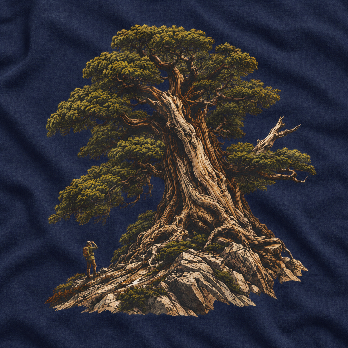 Giant Tree, Little Man Version 5 Long Sleeve T-Shirt