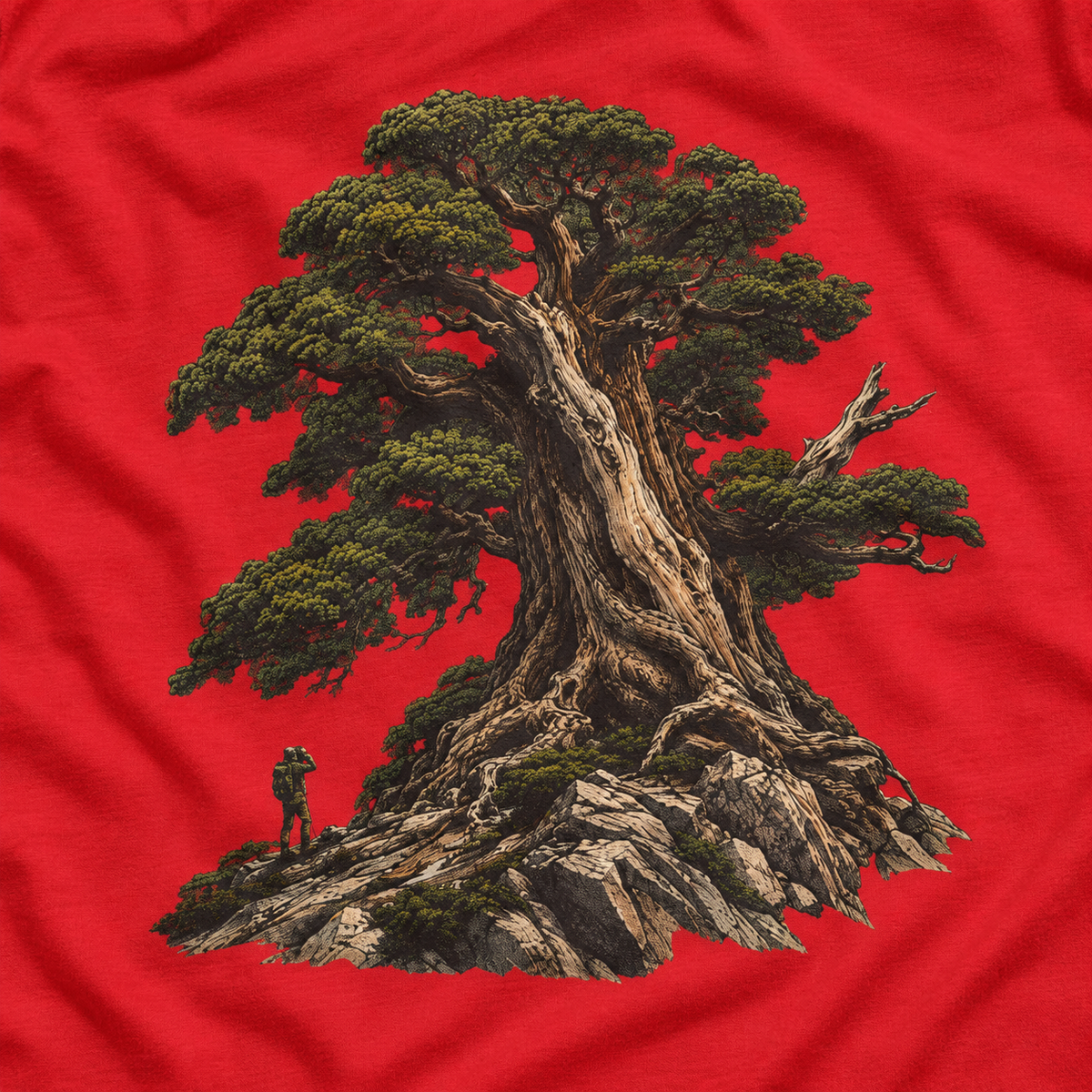 Giant Tree, Little Man Version 5 Long Sleeve T-Shirt