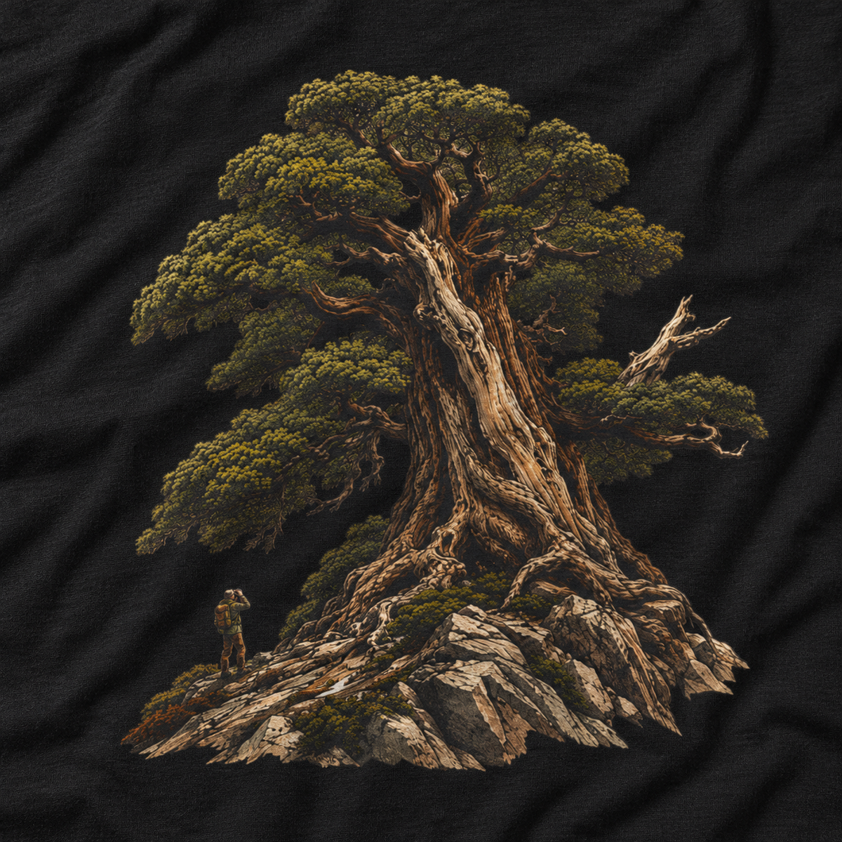 Giant Tree, Little Man Version 5 Long Sleeve T-Shirt