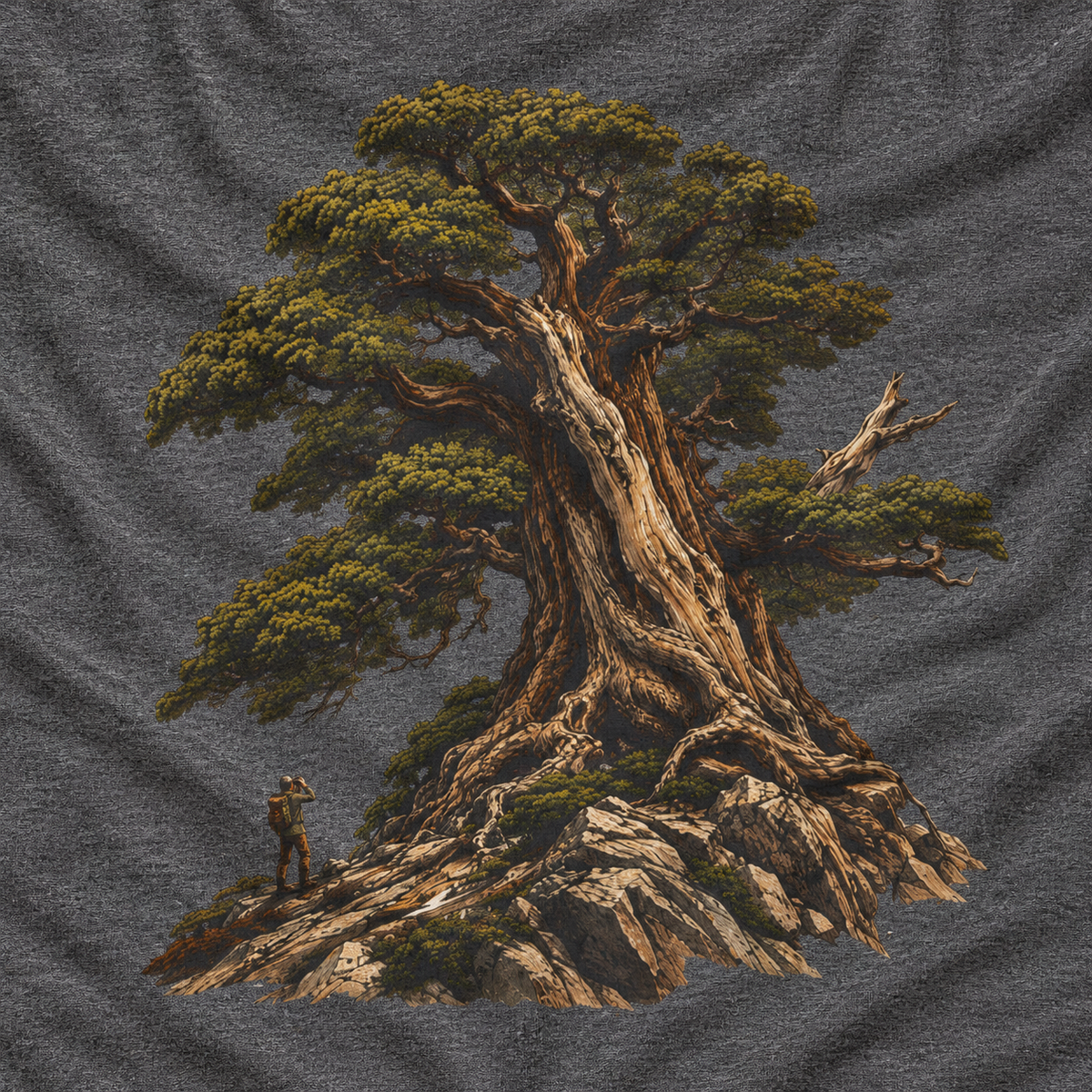 Giant Tree, Little Man Version 5 Long Sleeve T-Shirt