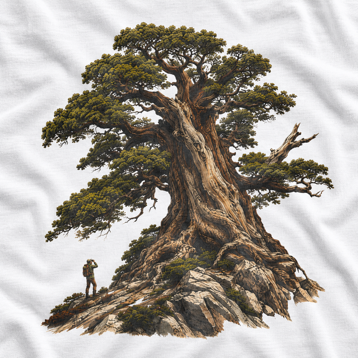 Giant Tree, Little Man Version 5 Long Sleeve T-Shirt