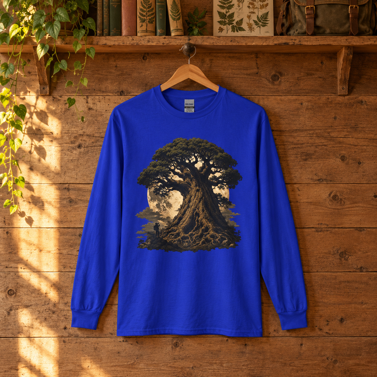 Giant Tree, Little Man Version 4 Long Sleeve T-Shirt