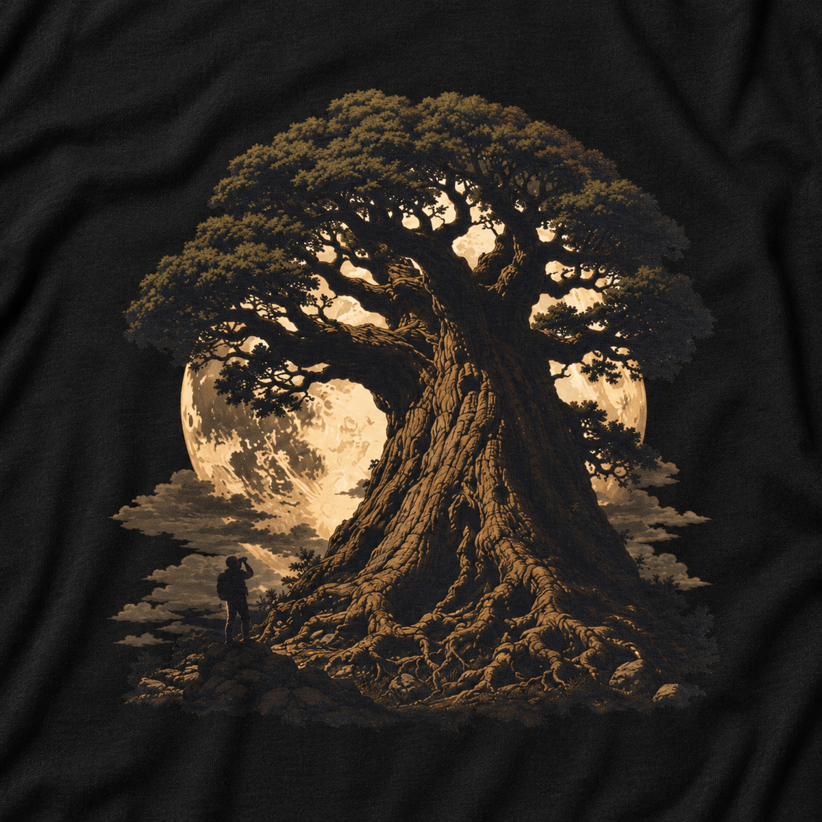Giant Tree, Little Man Version 4 Long Sleeve T-Shirt