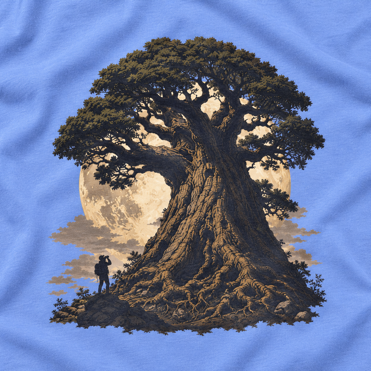 Giant Tree, Little Man Version 4 Long Sleeve T-Shirt