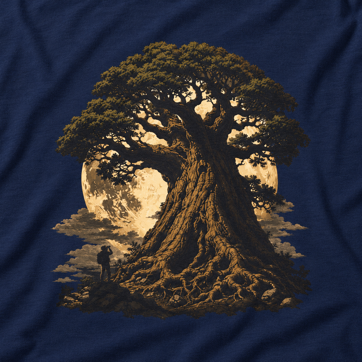 Giant Tree, Little Man Version 4 Long Sleeve T-Shirt