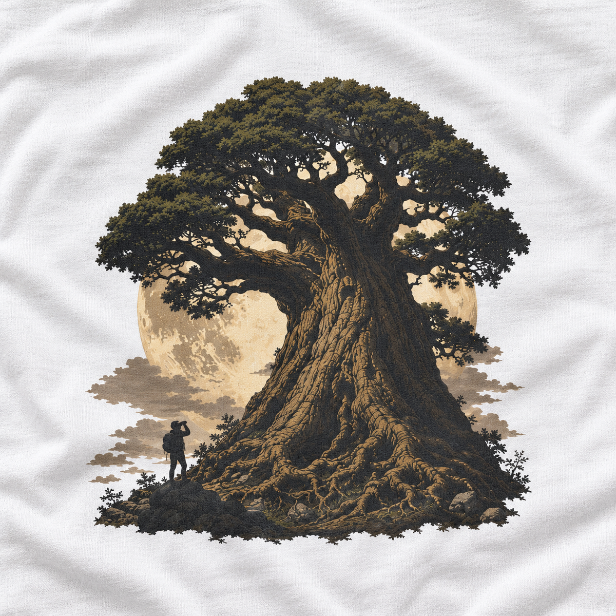 Giant Tree, Little Man Version 4 Long Sleeve T-Shirt