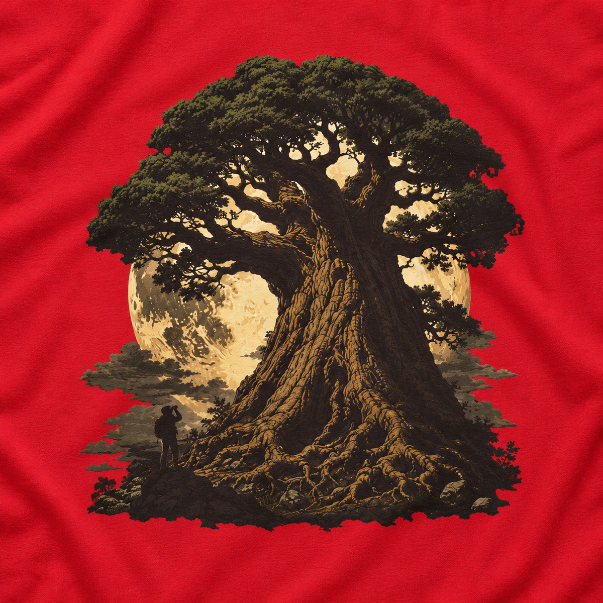 Giant Tree, Little Man Version 4 Long Sleeve T-Shirt