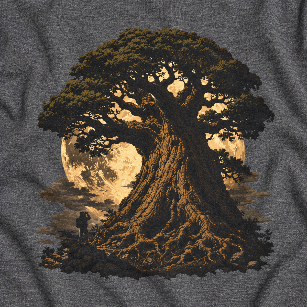 Giant Tree, Little Man Version 4 Long Sleeve T-Shirt