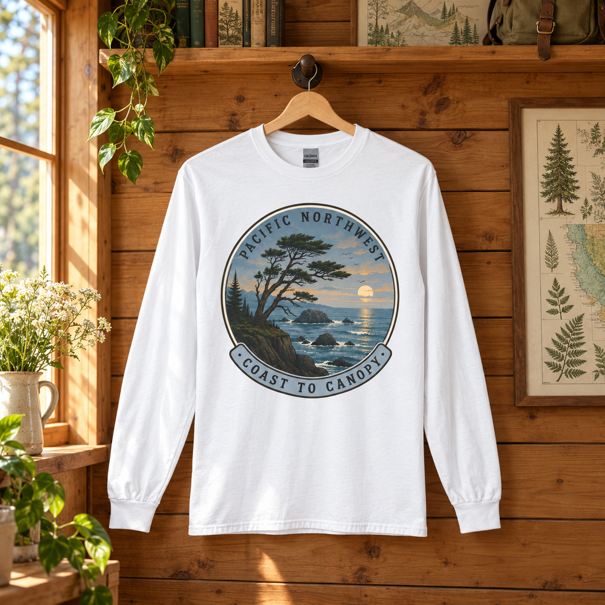 Pacific Northwest Coast to Canopy Long Sleeve T-Shirt