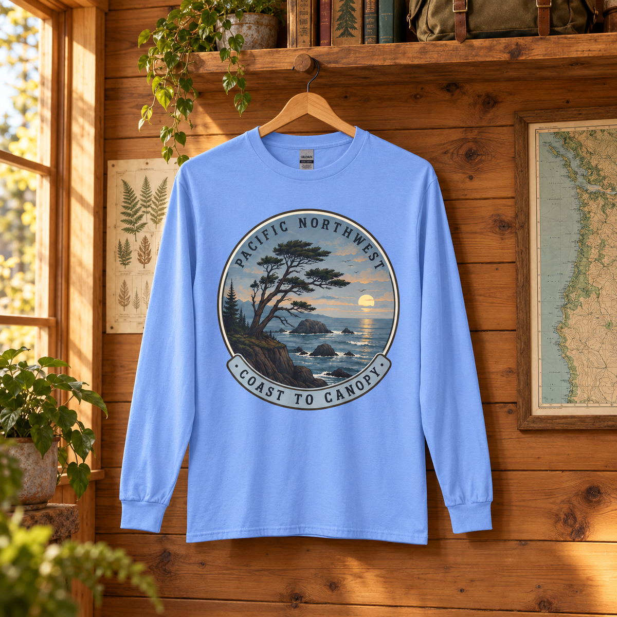 Pacific Northwest Coast to Canopy Long Sleeve T-Shirt
