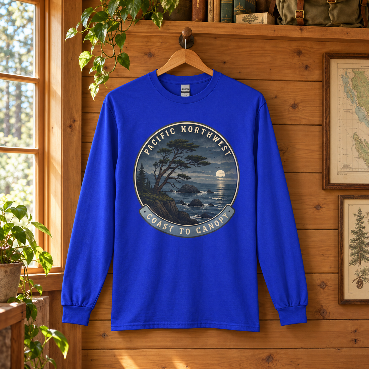 Pacific Northwest Coast to Canopy Long Sleeve T-Shirt