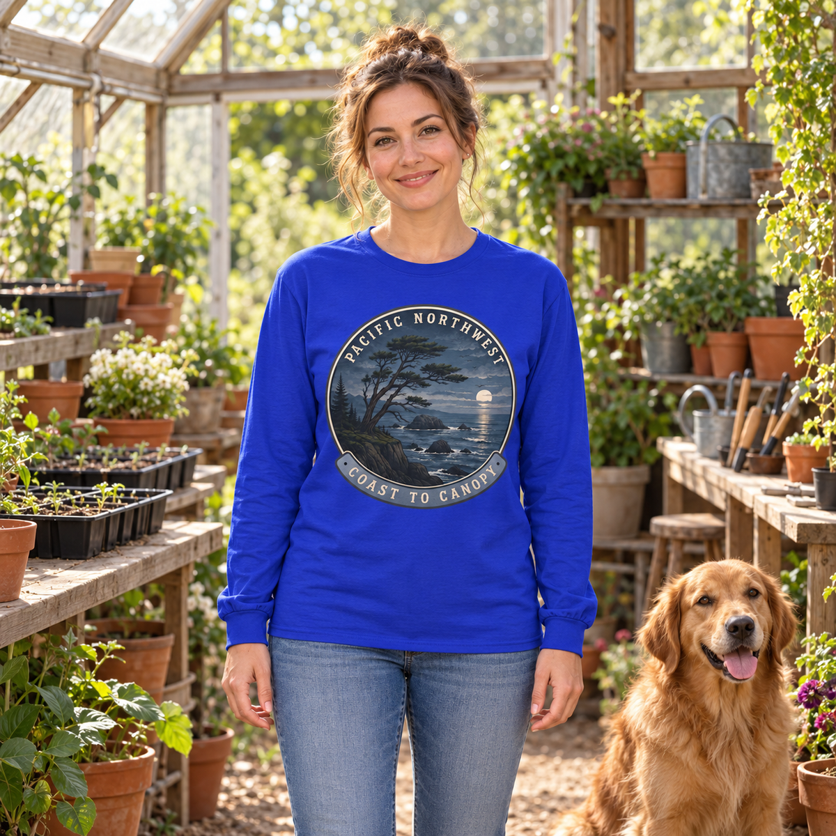 Pacific Northwest Coast to Canopy Long Sleeve T-Shirt