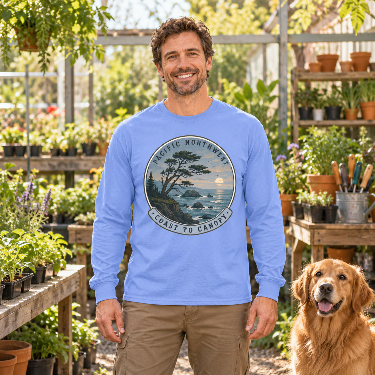 Pacific Northwest Coast to Canopy Long Sleeve T-Shirt