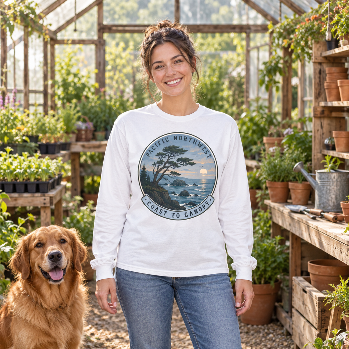 Pacific Northwest Coast to Canopy Long Sleeve T-Shirt