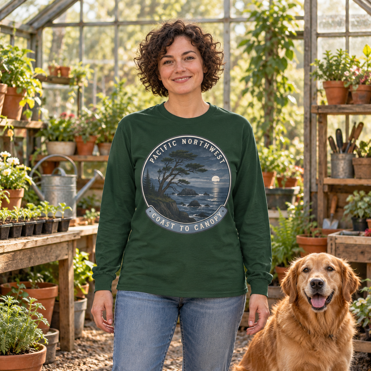 Pacific Northwest Coast to Canopy Long Sleeve T-Shirt