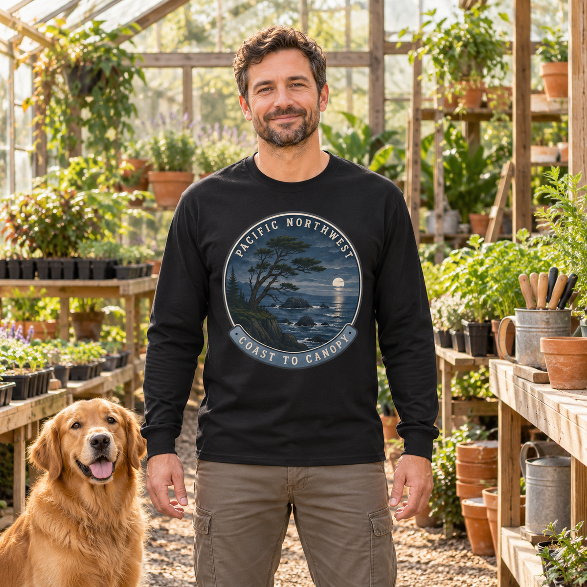 Pacific Northwest Coast to Canopy Long Sleeve T-Shirt
