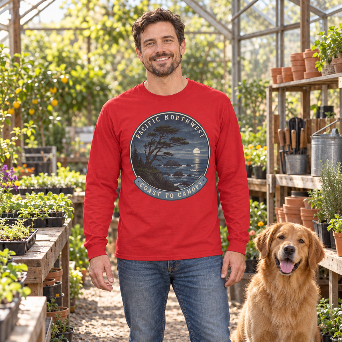 Pacific Northwest Coast to Canopy Long Sleeve T-Shirt