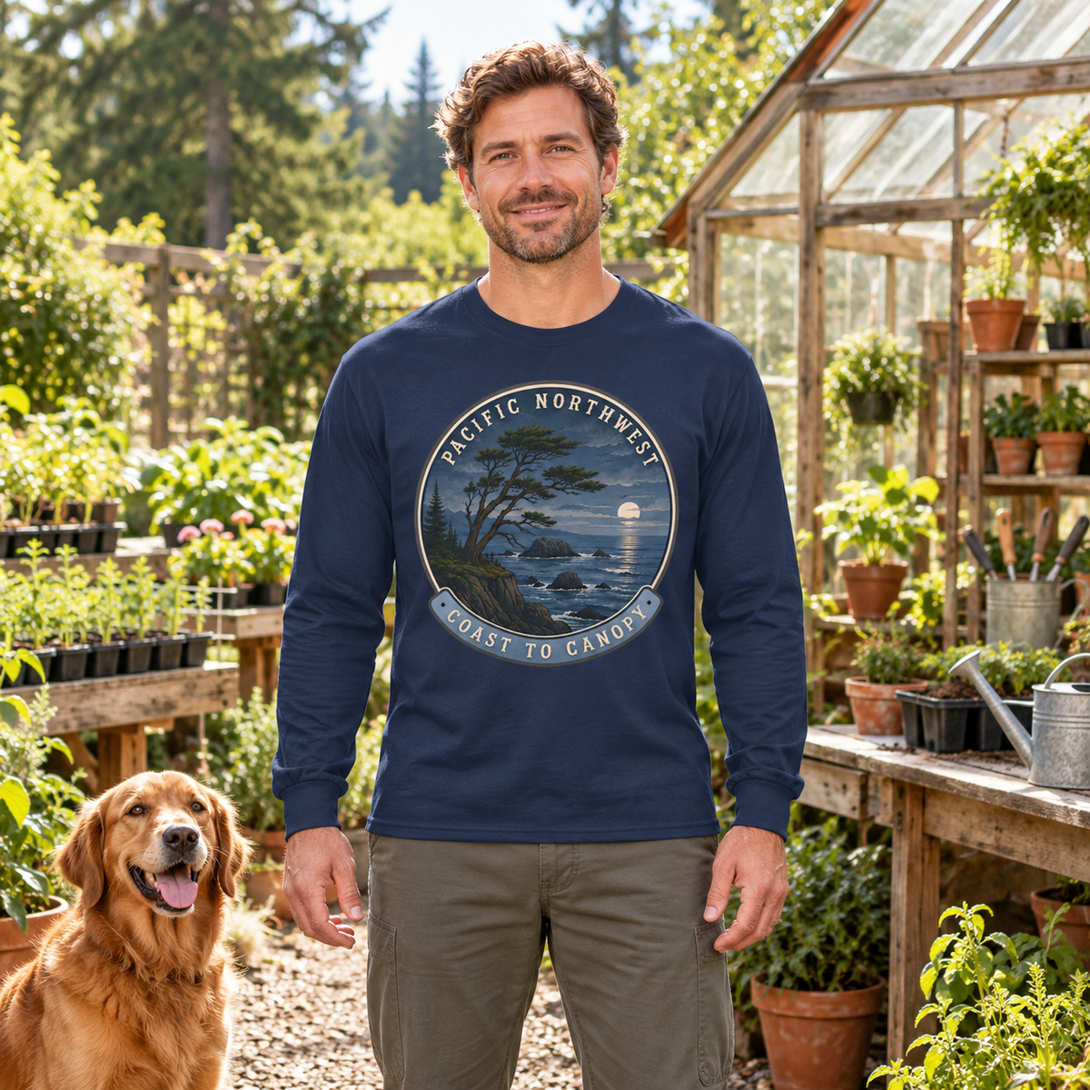 Pacific Northwest Coast to Canopy Long Sleeve T-Shirt