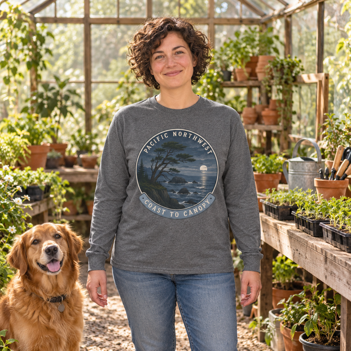 Pacific Northwest Coast to Canopy Long Sleeve T-Shirt