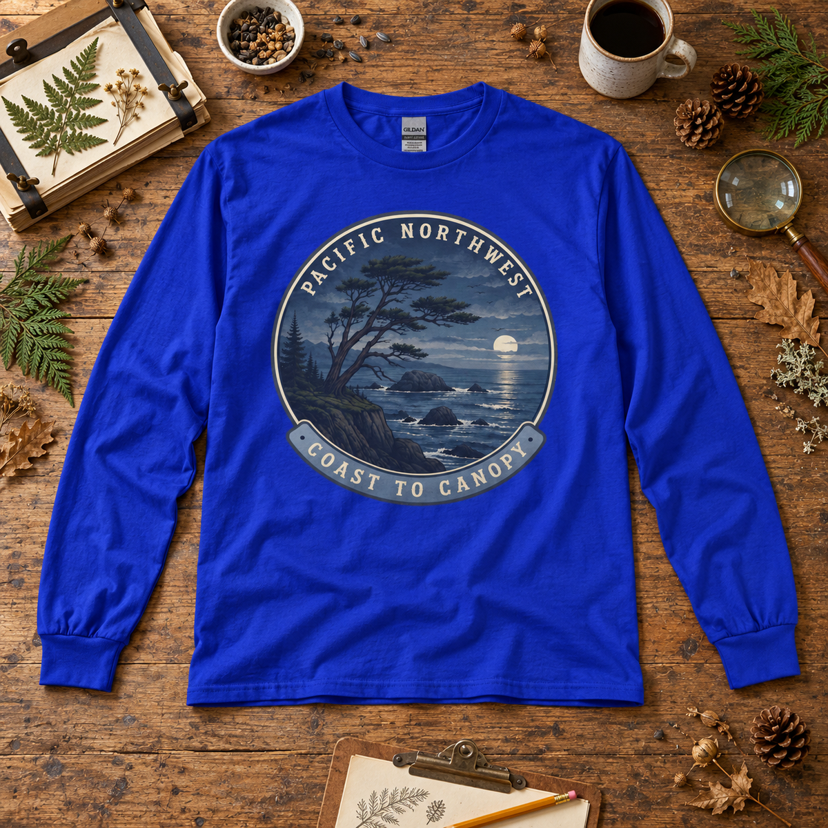Pacific Northwest Coast to Canopy Long Sleeve T-Shirt
