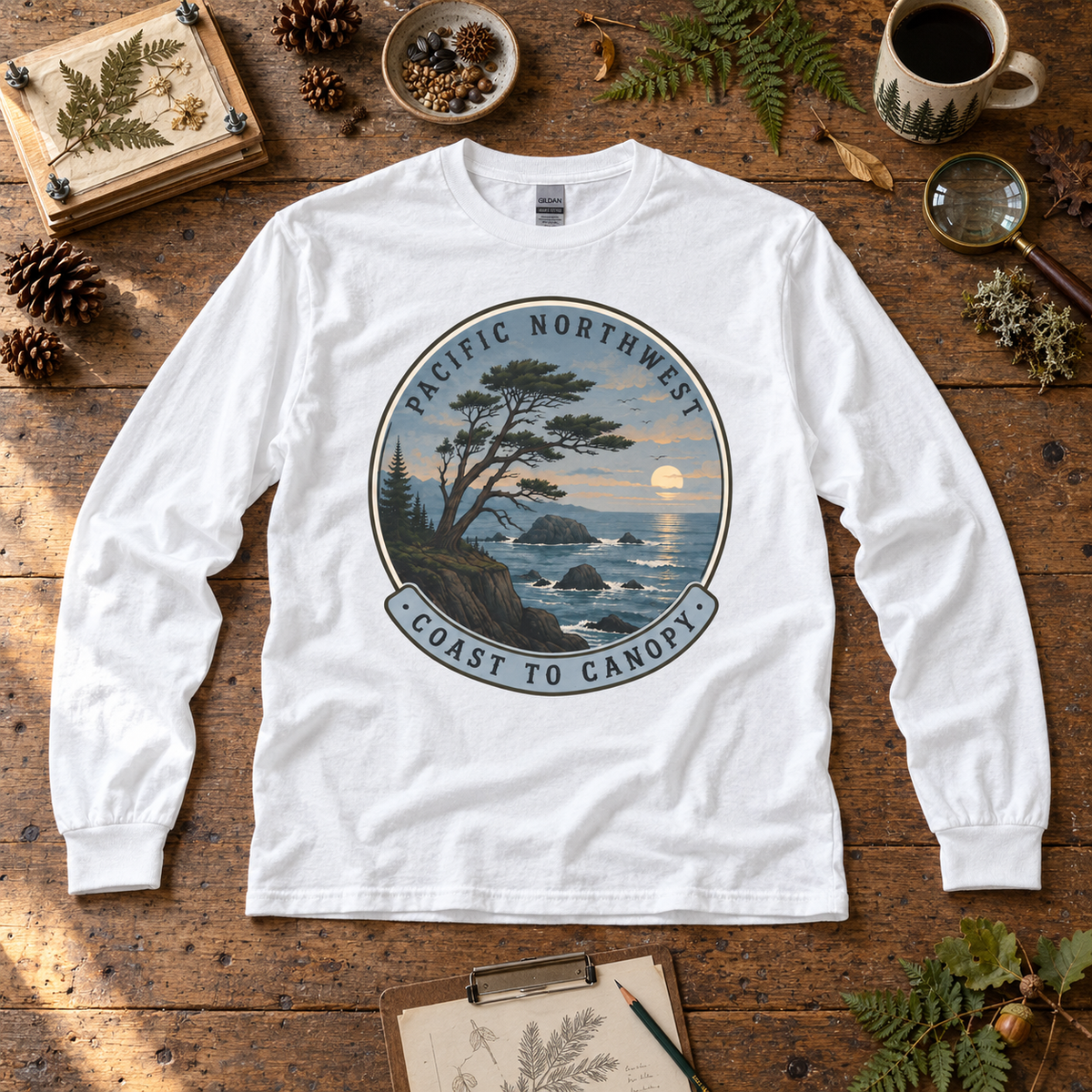 Pacific Northwest Coast to Canopy Long Sleeve T-Shirt
